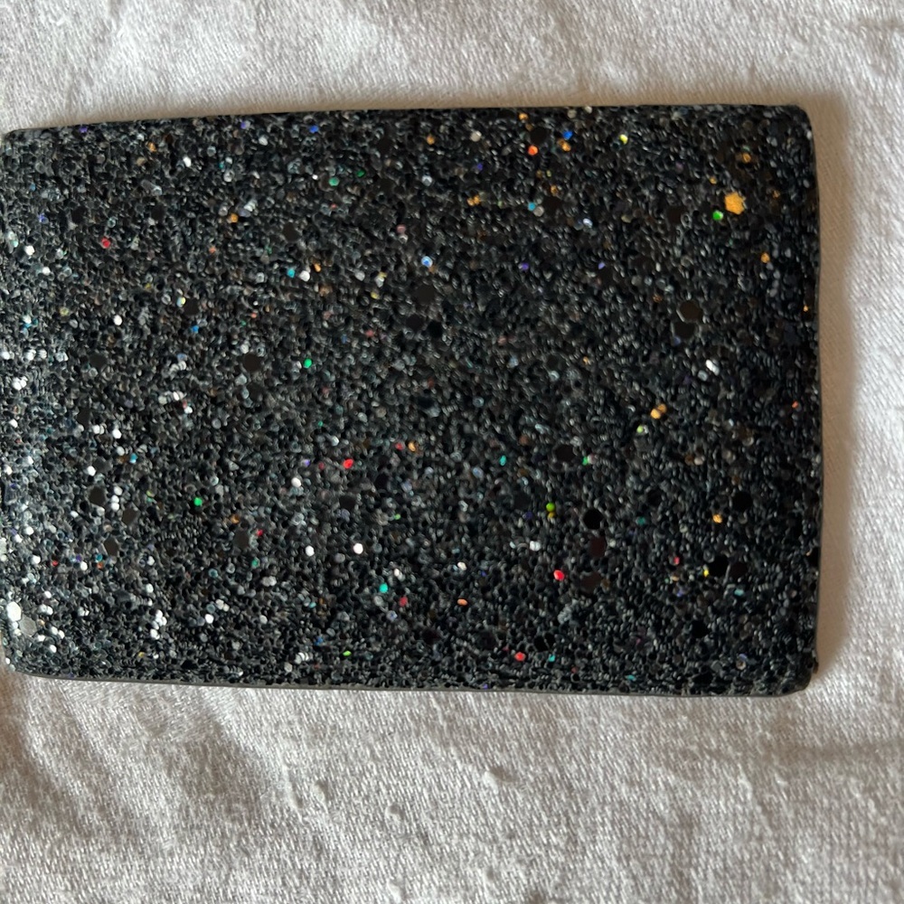 Kate Spade Glitter Black Card Holder - Picture 2 of 5